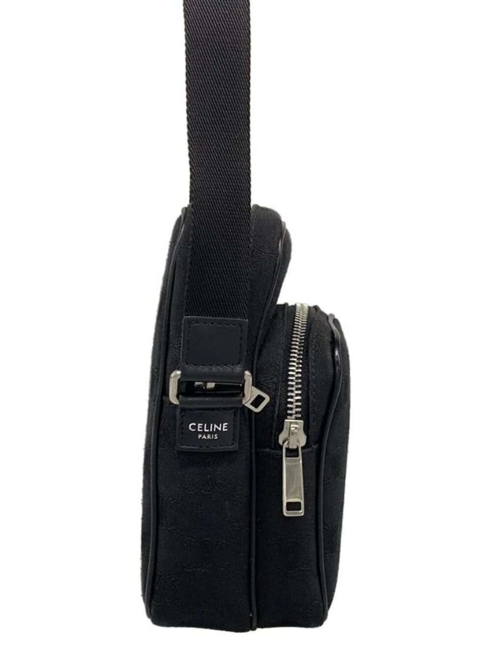 CELINE Mini Pocket Messenger Bag 192512CEC.38SI Black Triomphe Jacquard - Picture 5 of 15